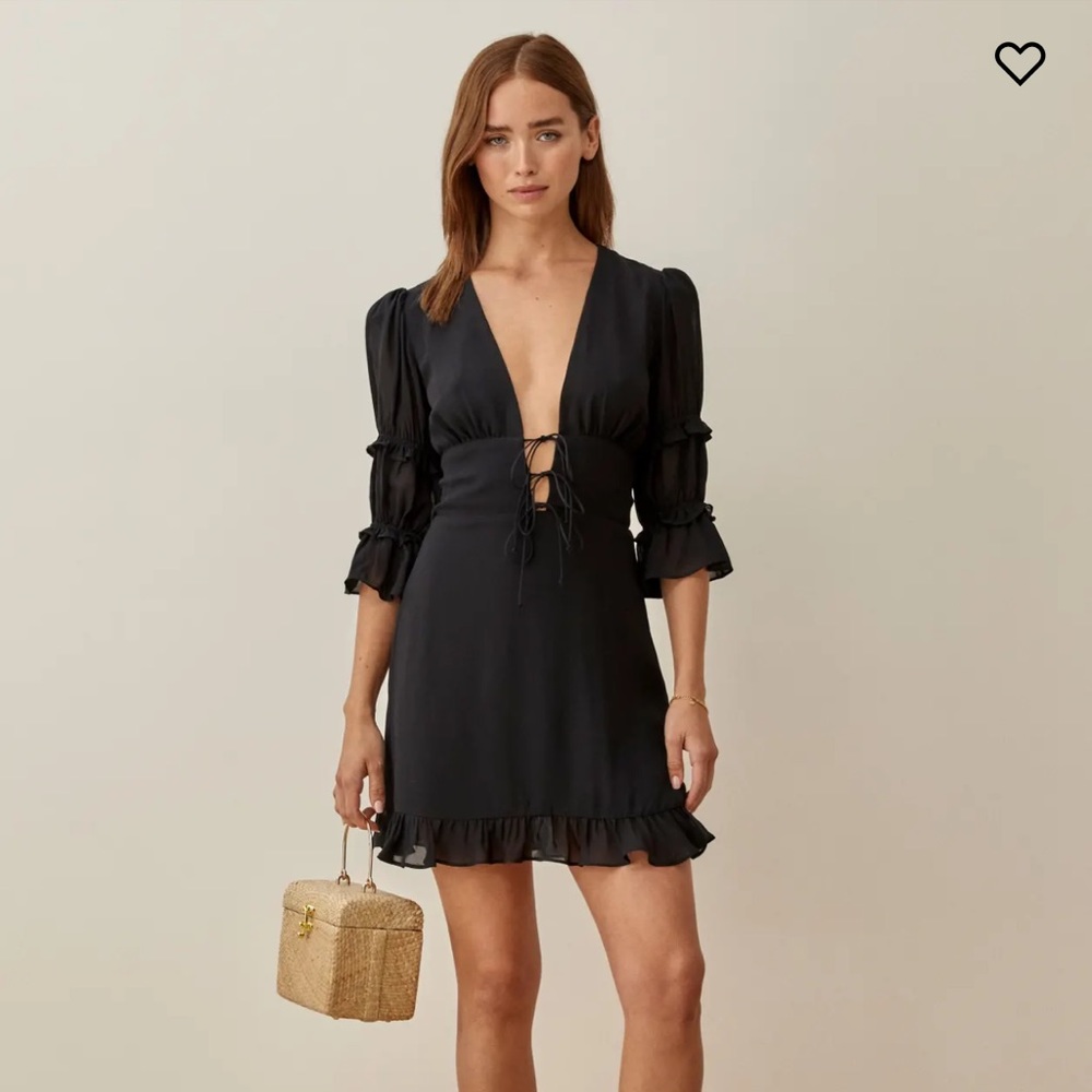 BRAND NEW REFORMATION LAURELEI DRESS BLACK SIZE 2